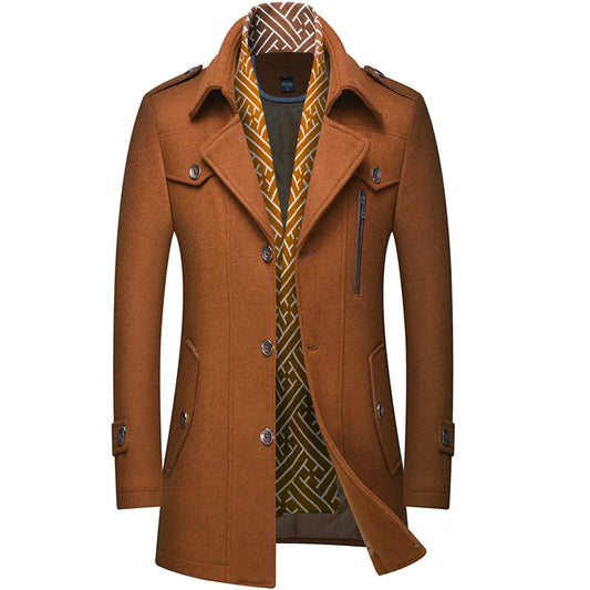 Hot Selling Men’s Thick Winter Windbreaker – Cold-Proof Business Trench Coat
